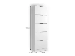 Zapatera abatible blanco 59x22x169 luca