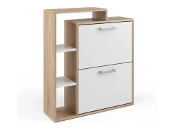 Zapatera abatible blanco/sonoma 24.5x80x90 orlando