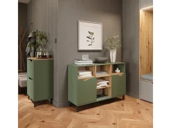 Zapatera abatible verde/artesano 60x38x91.6 marelle
