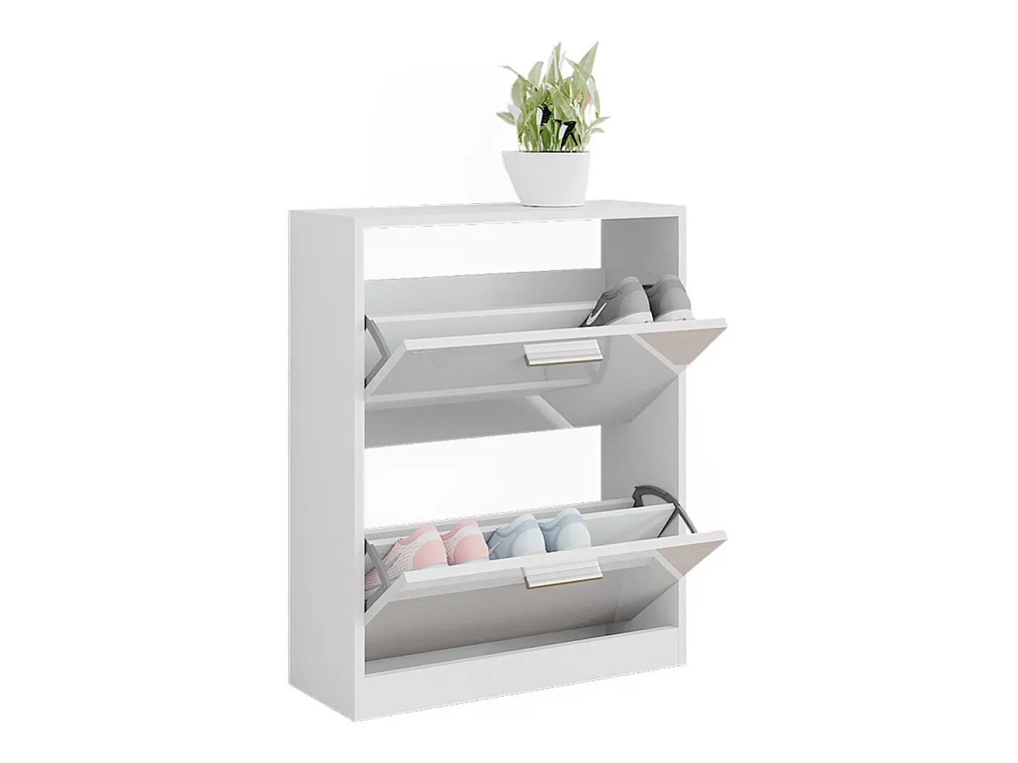 Zapatera blanco alto brillo 59x22x72.5 gizmo