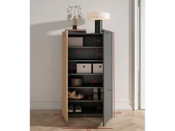 Zapatero - A122cm x L70cm x P35cm grafito puerta serig vallado - Akra