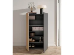 Zapatero - A122cm x L70cm x P35cm grafito puerta serig vallado - Akra