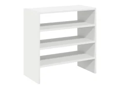 Zapatero 2 piezas apilable blanco 60x30x30,5 cm