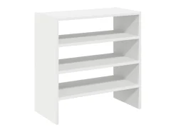 Zapatero 2 piezas apilable blanco 60x30x30,5 cm