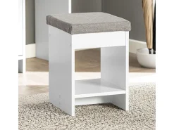 Zapatero 3 solapas,1 puerta y 1 taburete Armario de entrada 95 x 30 x 121 cm FSR107-W Blanco SoBuy ES