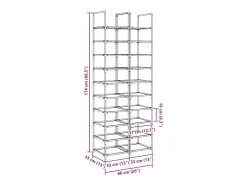 Zapatero 2 uds 10 niveles 33x33x174cm tela no tejida