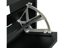 Zapatero 70 x 24 x 120 cm con 6 compartimentos - Negro