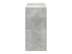Zapatero apilable de 2 piezas, gris hormigón, 60x30x30,5 cm