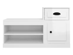 Zapatero blanco brillo 100x42x60 cm madera contrachapada