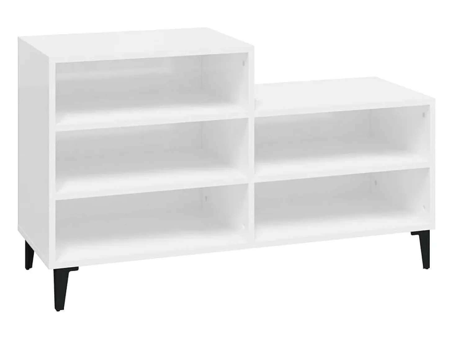 Zapatero Blanco brillo 102x36x60 cm Madera de ingeniería