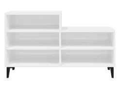 Zapatero Blanco brillo 102x36x60 cm Madera de ingeniería
