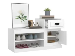 Zapatero blanco 100x42x60 cm madera contrachapada