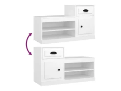 Zapatero blanco 100x42x60 cm madera contrachapada