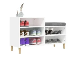 Zapatero blanco 102x36x60 cm Madera contrachapada