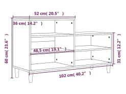 Zapatero blanco 102x36x60 cm Madera contrachapada