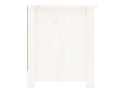 Zapatero blanco 110x38x45,5 cm Madera maciza de pino