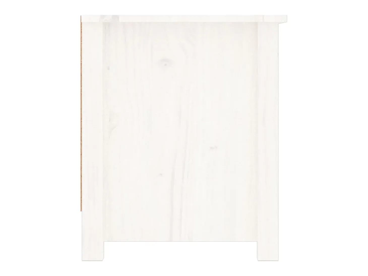Zapatero blanco 110x38x45,5 cm Madera maciza de pino