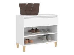 Zapatero blanco 70x36x60 cm Madera contrachapada