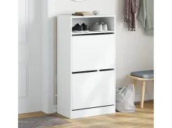 Zapatero blanco 60x34x116 cm madera contrachapada
