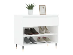 Zapatero blanco 70x36x60 cm Madera contrachapada