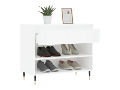 Zapatero blanco 70x36x60 cm Madera contrachapada