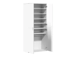 Zapatero blanco 80x39x178 cm Madera contrachapada