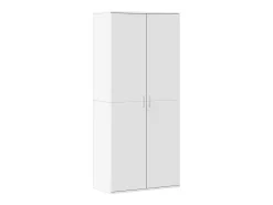 Zapatero blanco 80x39x178 cm Madera contrachapada