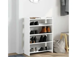 Zapatero blanco 60x25x81 cm madera de ingeniería