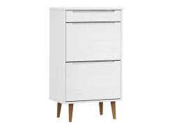 Zapatero Blanco 59,5x35x103 cm Madera de Pino