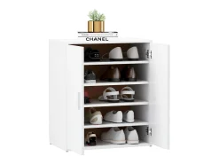 Zapatero blanco 60x35x70 cm Madera contrachapada