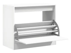 Zapatero blanco 80x42x69 cm madera contrachapada