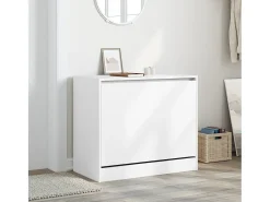 Zapatero blanco 80x42x69 cm madera contrachapada