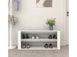 Zapatero blanco 100x35x45 cm Madera de ingeniería