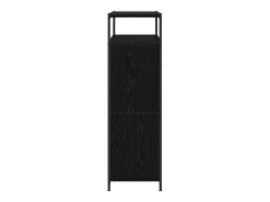 Zapatero con 4 cajones basculantes roble negro 100x34x112 cm