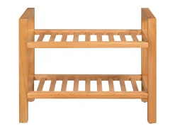 Zapatero con 2 estantes 50x27x40 cm Roble macizo