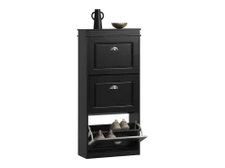 Zapatero con 3 Puertas Abatibles Zapatero Estrecho Organizador para Zapatos Negro 53 x 24 x 117 cm FSR94-SCH SoBuy ES