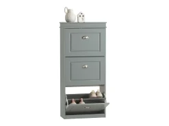 Zapatero con 3 Puertas Abatibles Zapatero Estrecho Organizador para Zapatos Gris 53 x 24 x 117 cm FSR94-HG SoBuy ES