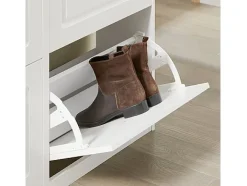 Zapatero con 4 Puertas Organizador para Zapatos Blanco 105 x 24 x 83 cm FSR79-W SoBuy ES