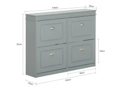 Zapatero con 4 Puertas Organizador para Zapatos 105 x 24 x 83 cm Gris FSR79-HG SoBuy ES