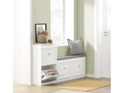 Zapatero con 2 Puertas Organizador para Zapatos ES 54 x 24 x 83 cm FSR78-W SoBuy ES