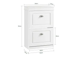 Zapatero con 2 Puertas Organizador para Zapatos ES 54 x 24 x 83 cm FSR78-W SoBuy ES