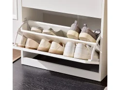 Zapatero con 2 Solapas y 1 Cajon Organizador FSR180-W SoBuy ES