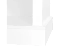 Zapatero con banco, 2 estantes para zapatos y perchero - 120 x 40 x 190 cm - Tablero de partículas - Blanco