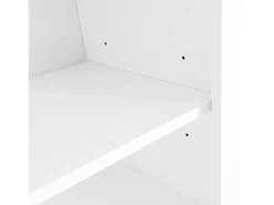 Zapatero con banco, 2 estantes para zapatos y perchero - 120 x 40 x 190 cm - Tablero de partículas - Blanco