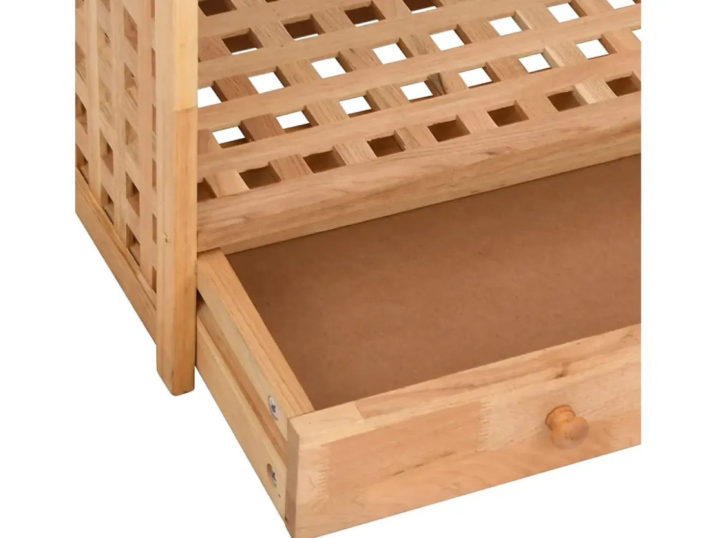 Zapatero con cajón 70x27x81cm Madera maciza de nogal