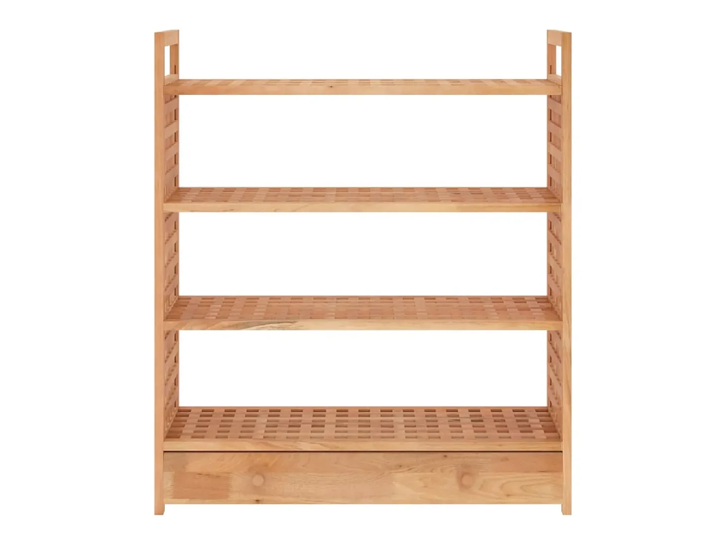 Zapatero con cajón 70x27x81cm Madera maciza de nogal