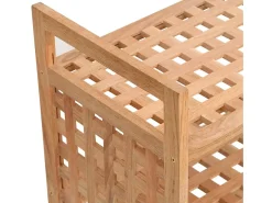 Zapatero con cajón 70x27x81cm Madera maciza de nogal