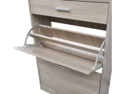Zapatero con cajón y tapa de cristal Madera