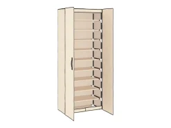 Zapatero Crema 60x30x166 cm Tela