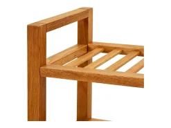Zapatero de 3 niveles 50x27x60 cm Roble macizo